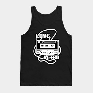 Love retro.Music mixtape,Tape Cassette 80s,90s Tank Top